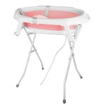 Baignoire pliante pour bb pp - baignoire sur pied - coussin et support - grand espace - rose - 63 * ...