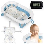 Baignoire pliante b�b� - ricokids - rk - 287 - insert nouveau - n� - thermom�tre �lectronique - bouchon ...