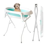 Baignoire portable pour chien - flasidu - sur�lev�e pliable - peu encombrante avec drainage rapide pour ...