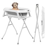 Baignoire portable pour chien - flasidu - sur�lev�e pliable - peu encombrante avec drainage rapide pour ...
