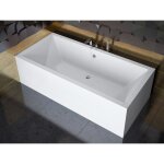 Baignoire rectangulaire 155x70 avec tablier en acrylique siphon de bain et pieds Baignoire rectangulaire 155x70 avec tablier en acrylique siphon de bain et pieds