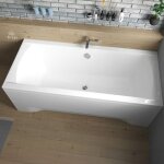 Baignoire rectangulaire 160x75 + tablier en acrylique siphon + pieds ines