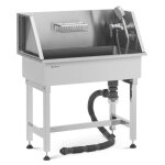 Baignoire de toilettage pour chien acier inoxydable jusqu 60 kg alliage daluminium cuivre acier inoxydable ...