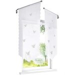 Rideau voilage - bailey jo - papillons dcoupage laser - 60 cm - polyester - romantique