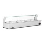 Bain - marie chauffe - plat bain - marie vitrine bain - marie professionnelle 2 000 watts 4 x gn 1 / ...