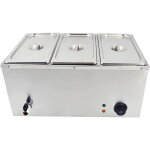 Bain marie �lectrique taimiko 220v acier inoxydable 3 bacs professionnel