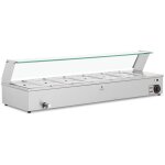 Bain marie professionnel 6 bacs gn 1 / 3 acier inoxydable argent� 14 0008286