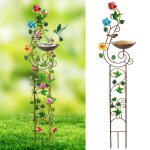 Bain doiseaux avec treillis pour fleurs grimpantes mangeoire � oiseaux abreuvoir pour oiseaux design ...