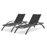 Bain de soleil - dcb garden - barcelona - aluminium - gris anthracite - dossier multi positions