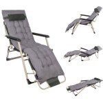 Bain de soleil pliable transat inclinable - mipan - chaise longue avec matelas + appuie - tte - 178 ...