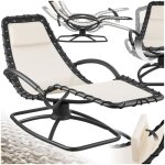 Bain de soleil - tectake - chaise longue de jardin toulon avec mouvement de balancement confortable et ...