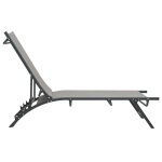 Bain de soleil transat de relaxation chaises longues lot de 2 textilne et acier sqzr233894 - belle maison ...