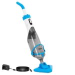 Balai aspirateur piscine avec t�te de brosse rotative abs aluminium bleu 14 0008307