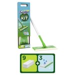 Balai attrape - poussire avec lingettes sches et humides swiffer le balai + 12 recharges