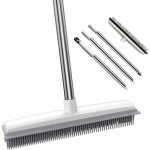 Balai en caoutchouc à manche long avec raclette ajustable brosse de sol 2en1 pour tapisintérieur extérieur ... Balai en caoutchouc à manche long avec raclette ajustable brosse de sol 2en1 pour tapisintérieur extérieur ...