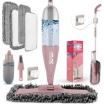 Balai lave sol avec vaporise microfibre balai avec reservoir pour la maison la cuisine le bois dur le ...