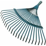 Balai en mtal - grand rteau  gazon - outil de jardin - 22 dents - tte plate
