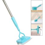 Balai paresseux multifonctionnel rtractable avec ttes microfibre poigne pliable pour nettoyage plinthes ...