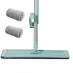 Balai plat balai mains libres 360 pour le nettoyage des sols - balai en microfibre pour sols en bois ...