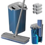 Balai plat microfibre 110cm et seau essoreur serpillière plat rotative 360° avec 6 serpillères réutilisables ... Balai plat microfibre 110cm et seau essoreur serpillière plat rotative 360° avec 6 serpillères réutilisables ...