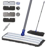 Balai plat professionnel rotatif � 360� sec & humide avec 2 serpill�re en microfibre et 2 serpill�re ...