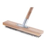 Balai � poils durs brosse rigide de 30 cm avec manche en bois brosse � balai m�tallique portable r�utilisable ...