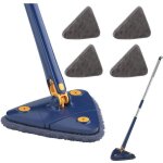 Balai  poussire et lave solvadrouille de nettoyage rglable rotative  360 triangular mop avec compression ...