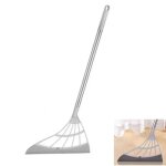 Balai serpillre 2 - en - 1 silicone - nettoyage sol salon / cuisine / sdb - magique anti - poils / poussire ...