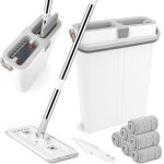 Balai serpillre et seau essoreur balai plat microfibre 135cm et seau essoreurserpillire rotative 360 ...