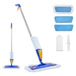 Balai serpillre vaporisateur avec rservoir deau rechargeable 800 ml - duoku - tampons lavables en microfibre ...