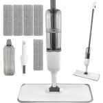 Balai serpill�re vaporisateur balais nettoyer sol spray mop plat microfibre balai avec 5 tampons r�utilisables ...