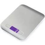 Balance de cuisine - audburn - smart digital avec cran lcd - 5 kg / 11lbs - argent - 2 piles incluses ...