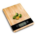 Balance de cuisine - hautstore - �lectronique - capacit� 5 kg - pr�cision 1 g - finitions bambou