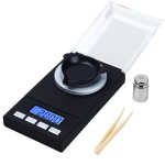 Balance de precision milligrammes 50g x 0. 001g avec affichage � led �chelle balance de poche avec poids ...