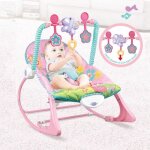 Balancelle bb confort - rose - jouets educatif - 3 vitesses - musical