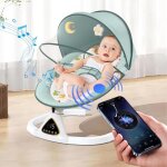 Balancelle bebe electrique charge maximale15kg bluetooth 5 vitesses balancement minuteriea 3 etapes arche ...