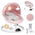 Balancelle bb transat lectrique avec tlcommande 5 amplitudes de balanoire et musique bluetooth ...