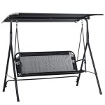 Balancelle de jardin - outsunny - 2 places - toit inclinaison rglable - structure en acier - 172 x 110 ...
