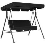 Balancelle de jardin outsunny 3 places toit inclinaison rglable coussins assise et dossier 1, 72l x ...