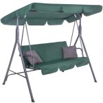 Balancelle de jardin - springos - luna - 3 places - toit r�glable - confort optimal