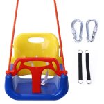Balan�oire 3 en 1 pour b�b� 38 x 42 x 33 cm pour petits enfants de 6 � 72 mois rouge et bleu