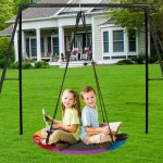 Balan�oire arbre 40in saucer swing capacit� 750lbs 900d oxford multicolor