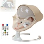 Balan�oire �lectrique pour b�b� avec t�l�commande 5 vitesses 3 positions d?assise jusqu?� 15 kg pour ...