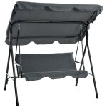 Balancelle de jardin - trois places - toit ouvrant r�glable - capacit� 240 kg - structure acier