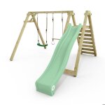 Balan�oire multifonction wickey smart swift avec toboggan 300 cm vert pastel 2 si�ges et agr�s ? 10 ans ...