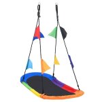 Balan�oire nid doiseau - vidaxl - 165x70 cm - multicolore - hauteur max. 180 cm - rembourrage en mousse ...
