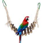 Balançoire pour oiseaux échelle et pont suspendu fait à la main support pour perruches et calopsittes ... Balançoire pour oiseaux échelle et pont suspendu fait à la main support pour perruches et calopsittes ...