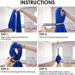 Balan�oire sensorielle yoga swing hamac �lastique pour enfants pour enfants adolescents adultes (bleu) ...