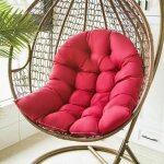 Balanoire suspendue panier coussin chaise sige amorti dhoussable pour jardin grand confort burgundy couleurs ...