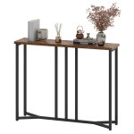Balconera ensemble de console deux pi�ces - version �troite 80 cm - marron - noir vintage